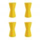 Conjunto com 4 Bancos | Banquetas Dub Amarelo