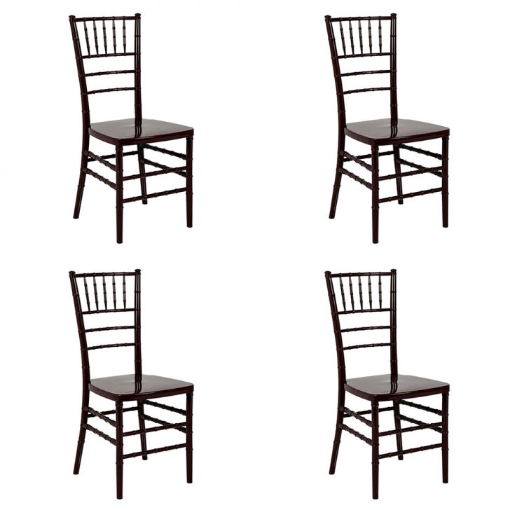 Conjunto com 4 Cadeiras Tiffy Marrom