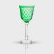 Conjunto Taças de Cristal Lapidado Verde 210ml 6 peças