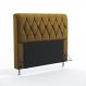 Cabeceira Sirius 195 Decorativa de Cama King N-028 Veludo Marrom Claro Aradecor