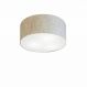 Plafon Cilíndrico Md-3010 Cúpula em Tecido 30x12cm Rústico Bege - Bivolt