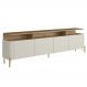 Rack Para Sala de Estar TV 75 Pol 4 Portas 180cm Pés Dourado Clio I03 Louro Luna - Lyam