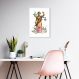 Quadro Deusa da Justiça Themis Flores 100x70 Filete Branco