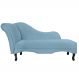 Recamier Namoradeira Divã Lado Direito Olivia Suede Azul Turquesa - DS Estofados