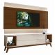 Rack com Painel Delux 1.8 com LED Off White com Natural - MoveisAqui