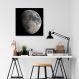 Quadro Lua 60x60 Filete Preto