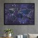 Quadro Decorativo Mapa-Múndi Estrelas-24x34Cm