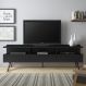 Rack para TV até 65 Polegadas Madesa Londres com Pés Retro - Preto
