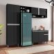Cozinha Compacta Chicago Preto Fosco