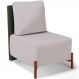 Poltrona Decorativa Sala de Estar Living Pés Madeira Hungria L02 Couríssimo Verde Linho Bege - Lyam