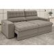 Sofá Omega 2,30m Assento Retrátil e Reclinável Velosuede Bege - NETSOFAS