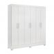 Guarda-Roupa Casal Prático 6 Portas 3 Gavetas Branco