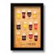 Quadro Decorativo Cerveja Types Of Beer 2 Vintage 33x43 cm