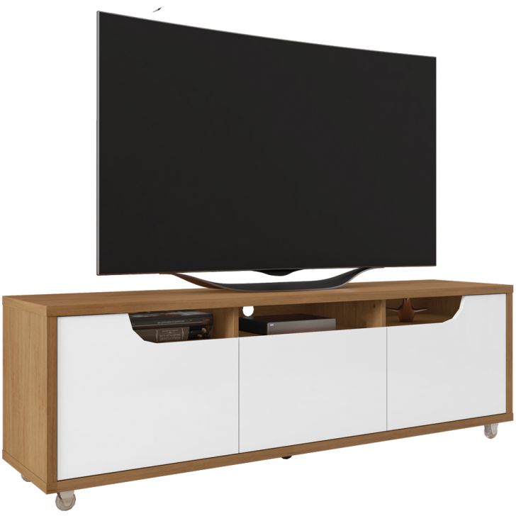 Rack Bancada Para Tv 60 Pol 160cm 11079 Cedro Branco DCASA