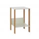Mesa Lateral de Escritório Lanes 100% MDF Off White e Freijó 40 cm