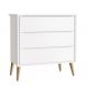 Cômoda Gaveteiro Théo New Branco Fosco com Natural - MoveisAqui