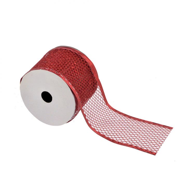 Fita Natalina Espressione Vermelha com Furinhos