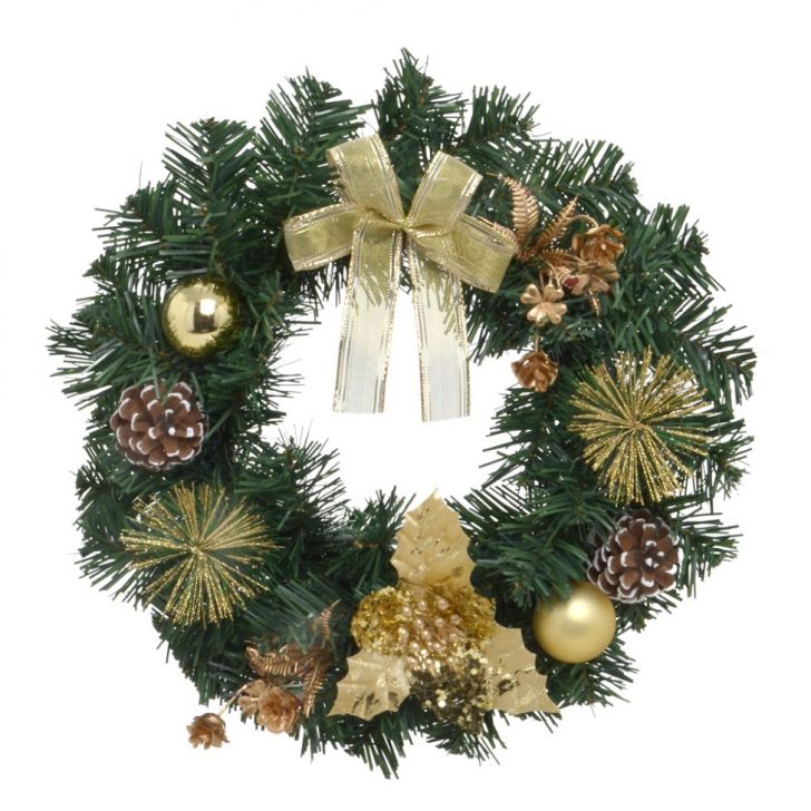 Guirlanda Natalina Espressione com Pinhas Verde e Dourada