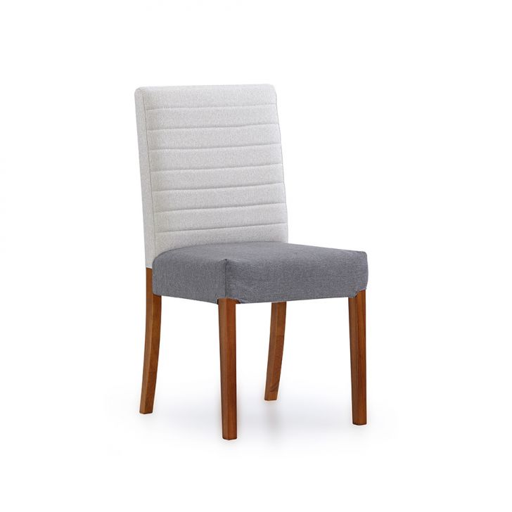 Cadeira Izzy Linho Cinza e Cru