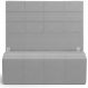 Kit Cabeceira Cama Box Casal 140cm com Calçadeira Roma W01 Suede Cinza - Lyam