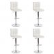 Conjunto com 4 Banquetas Giratórias Fitz Branco