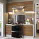 Armário de Cozinha Compacta 180cm Branco/Rustic Glamy Madesa 12