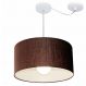 Pendente Cilíndrico Com Desvio Md-4230 Cúpula em Tecido 50x25cm Café - Bivolt