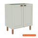 Balcão de Cozinha Iluminata 2 Portas Mint 80 cm
