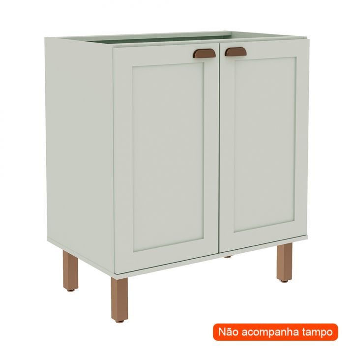 Balcão De Cozinha Iluminata 2 Portas Mint 80 Cm