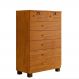 Cômoda Barcelona 7 Gavetas com Chave Benetil Cinamomo