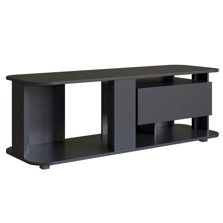 Estante Baixa 136x45x47cm Rack Preto Tv até 55