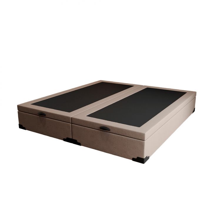 Base Para Cama Box King Martin Com Baú (47x193x203 ) Linho Cru