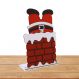 Display de Mesa Feliz Natal Papai Noel Enfeite 24x15 cm