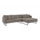 Sofá 5 Lugares Ricco com Chaise Direita Linho Fendi