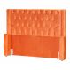 Cabeceira Para Cama Box Casal Queen Emma Luxo Veludo Terracota - DS Estofados