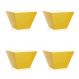 Conjunto com 4 Bancos | Banquetas Neo Amarelo