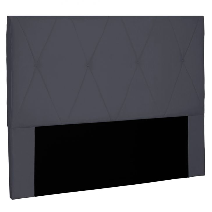 Cabeceira Casal Aquilla Suede Cinza