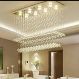 Lustre de Cristais Legitimos Inox Espelhado para Sala de Jantar e Sala de Estar 50cm