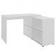 Mesa Escrivaninha em L com 2 Portas e 4 Nichos Marle Branco