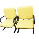2 Cadeiras de Escritório Linha Plus Size Suporta até 250kg Amarelo
