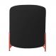 Puff Decorativo Thor Ferro Base Bronze Veludo Preto - Montanaris Decor