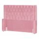 Cabeceira Estofada Para Cama Box Casal Queen Emma Suede Rosa - DS Estofados
