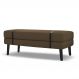 Banco | Banqueta Estofado Viena 1,20m Suede Marrom - Inova Decorações