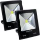 Kit 6 Refletor Led Holofote Externo Jardim Muro 50w Branco