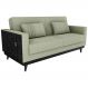 Sofa Cama 2 Lugares 203 cm Boucle Oliva Corino Preto Milani Store