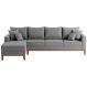 Image of Sofá 4 Lugares Beny Com Chaise Esquerdo Linho Cinza MO173UP51ZRGMOB