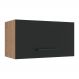 Armário de Cozinha Aéreo 60 cm 1 Porta Basculante Rustic/Preto Agata Madesa