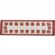 Trilho de Mesa Linhão Natalino 40x140cm Bordô Sinos