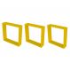 Conjunto com 3 Nichos Quadrados KitCubos Amarelo