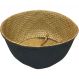 Cesta com Alça Decorativo em Palha 45cm Preto